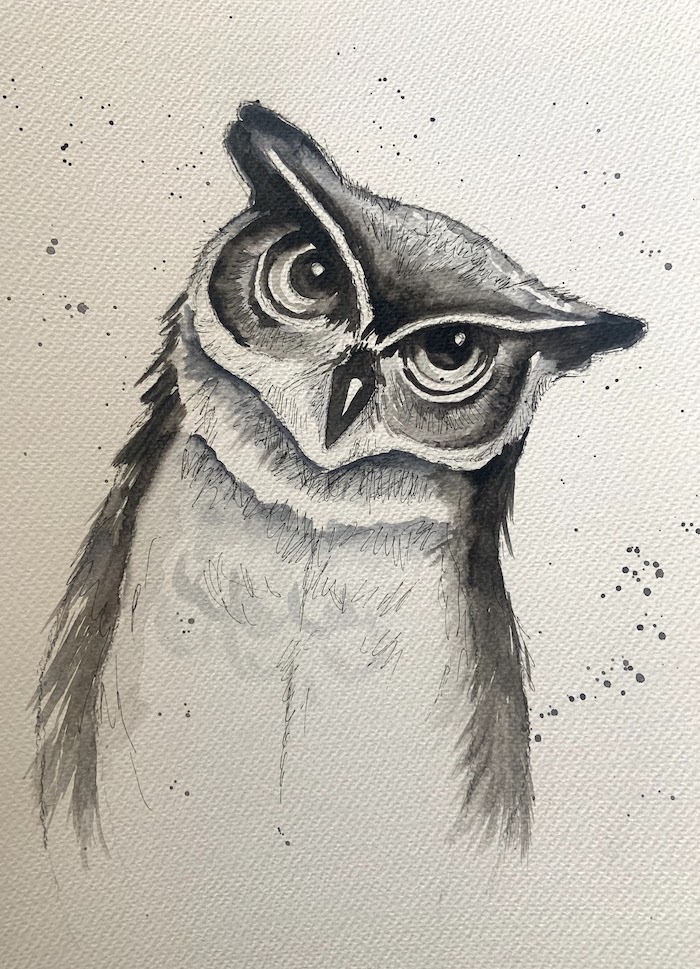 Featured image for “Owl Pen and Ink”