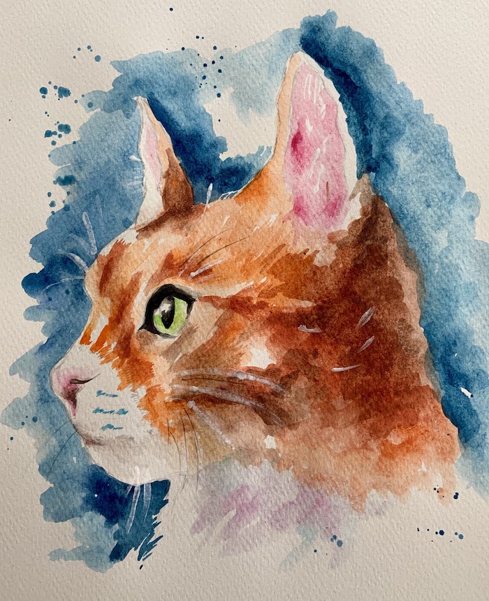 Featured image for “Ginger Cat Watercolour”