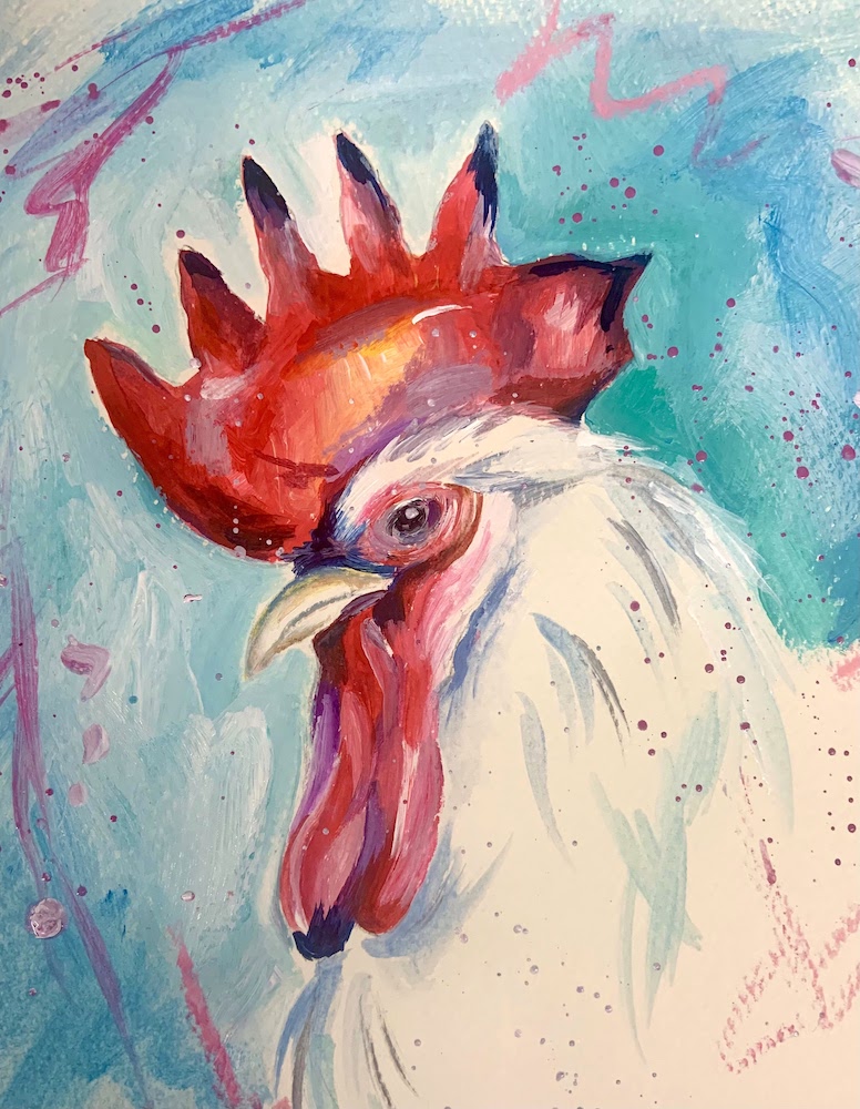 Featured image for “White Rooster”