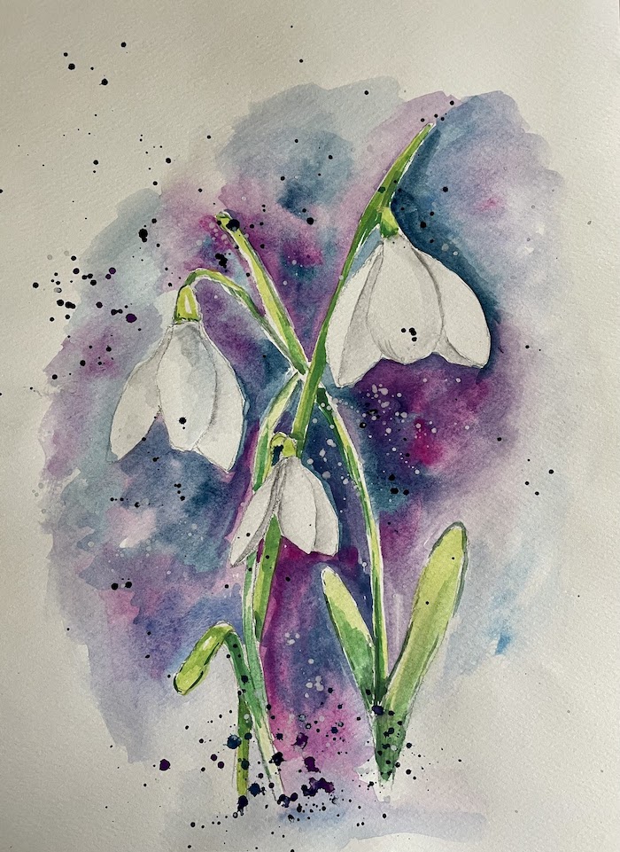 Featured image for “Watercolour Snowdrops”