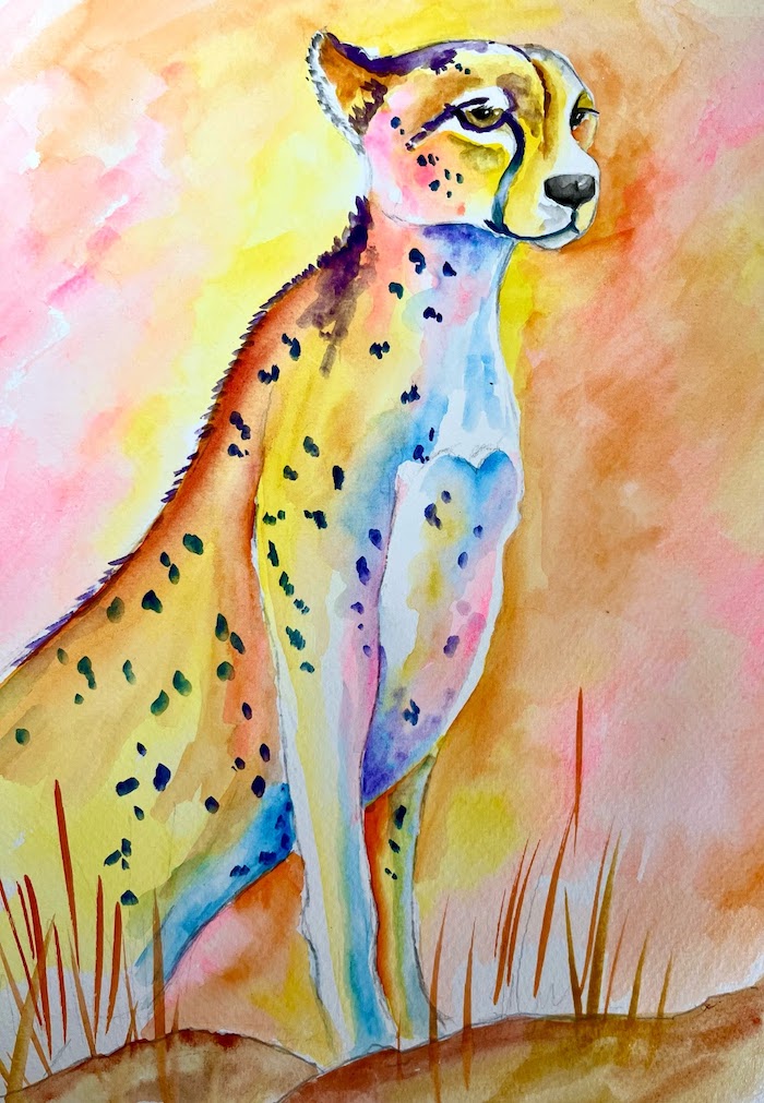 Featured image for “Cheetah in Watercolour”