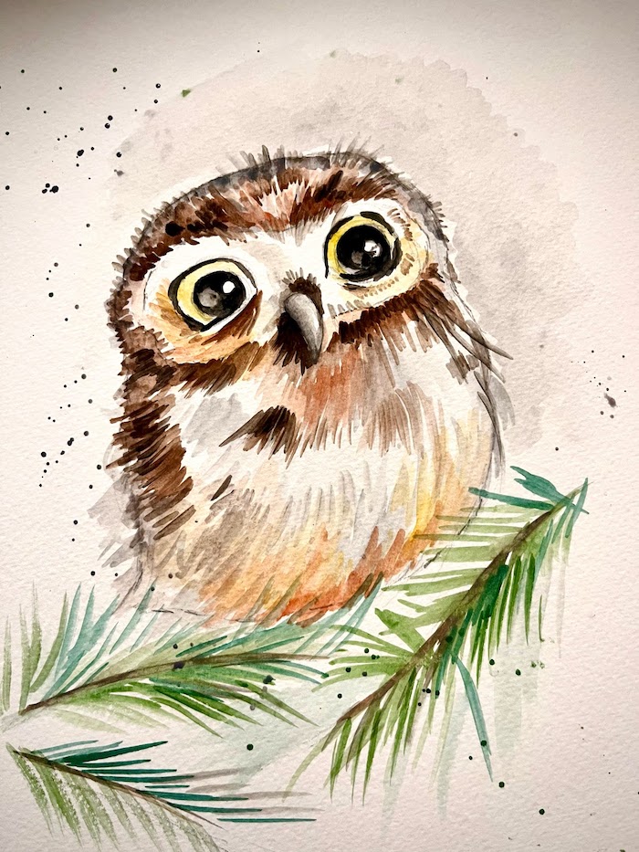 Featured image for “Owl in Watercolour”