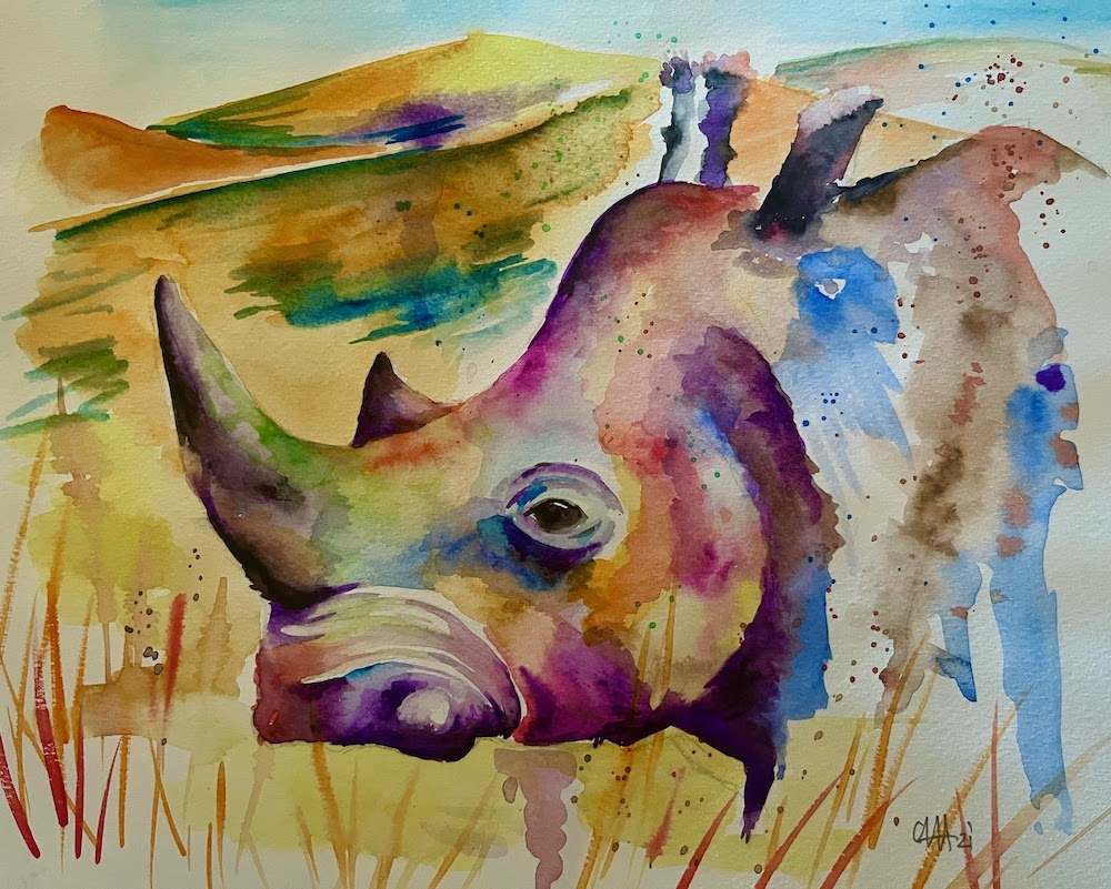 Featured image for “Watercolour Rhinoceros”