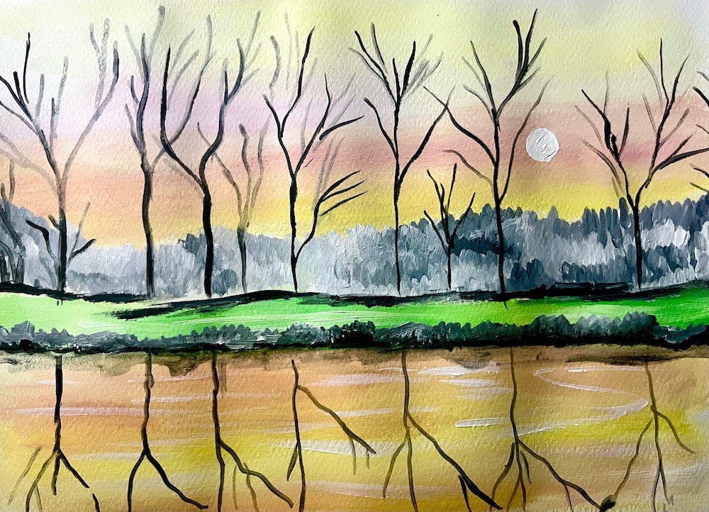 Featured image for “Winter Reflection in Acrylics”