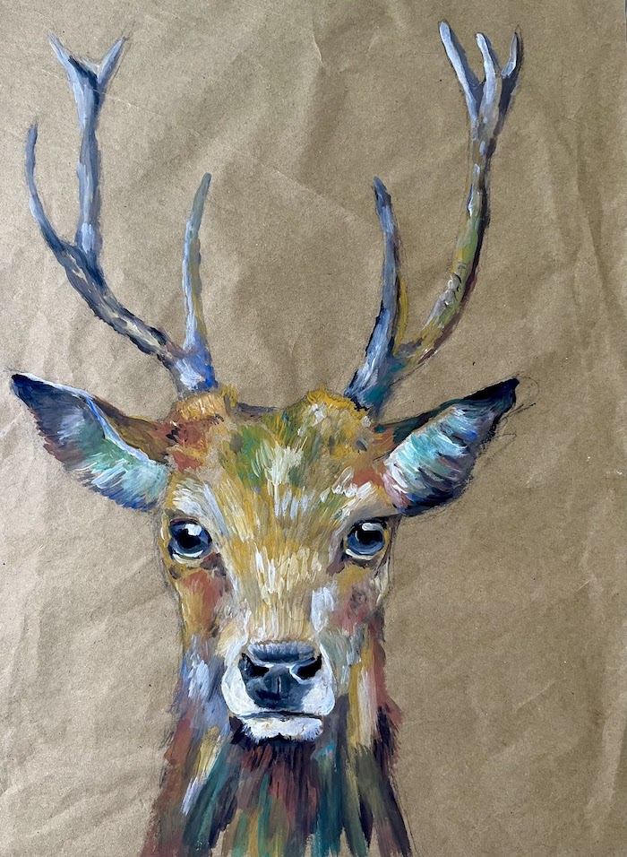 Featured image for “Stag in Acrylics”