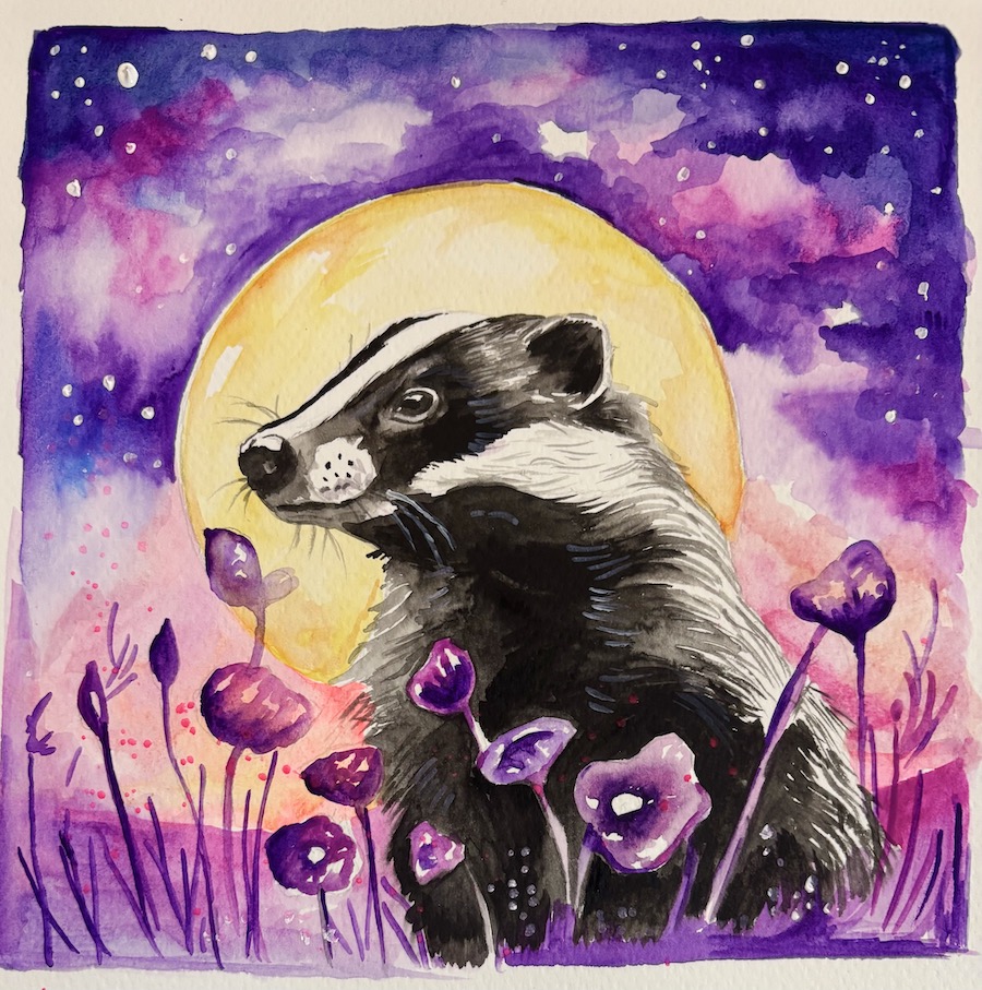 Featured image for “Moonlit badger”