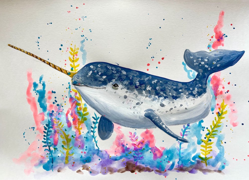 Featured image for “Narwhal painting”