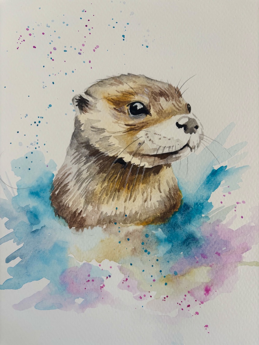 Featured image for “Otter watercolour”