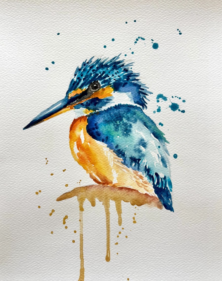 Featured image for “Kingfisher in watercolours”