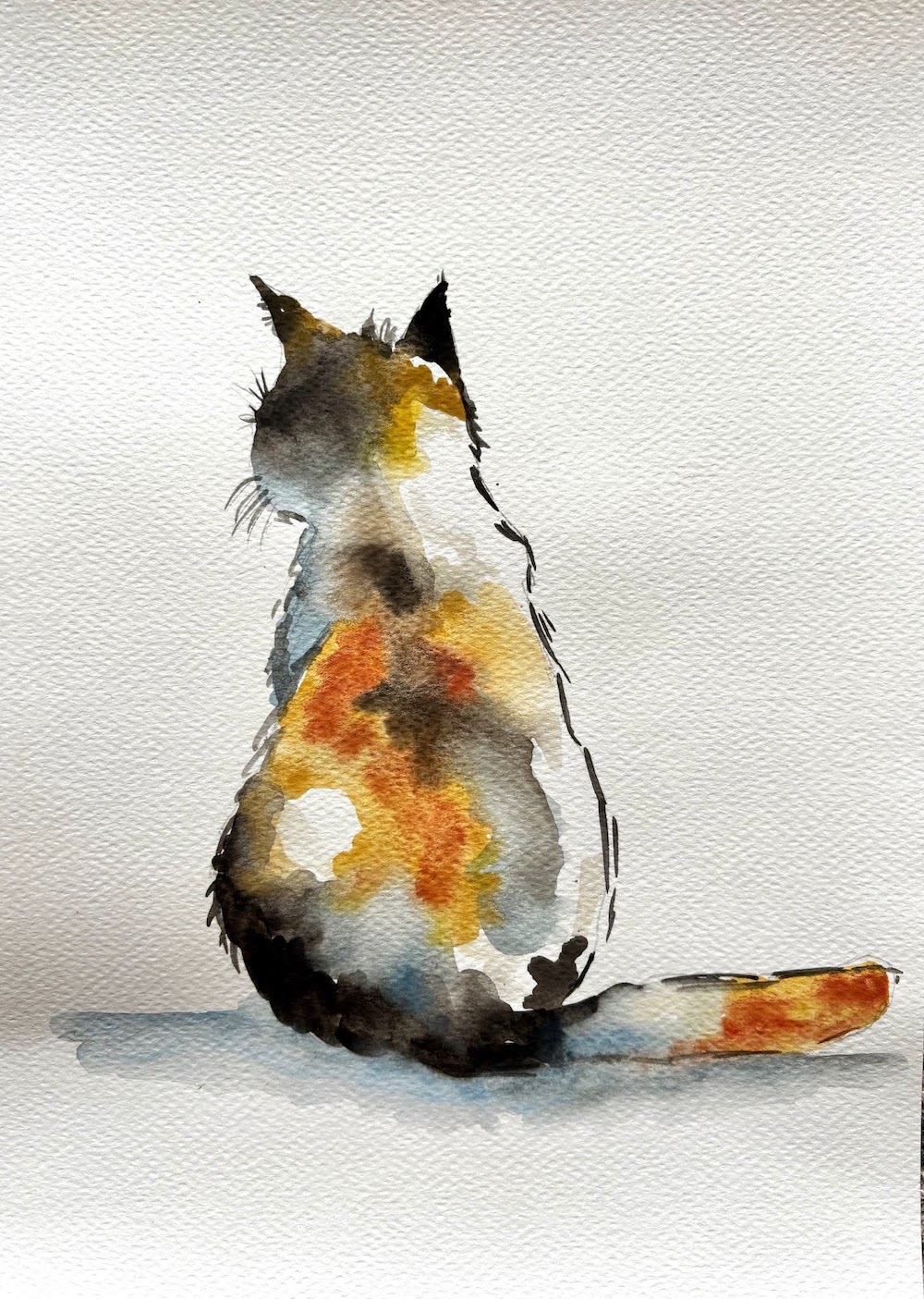 Featured image for “Simple cat watercolour”