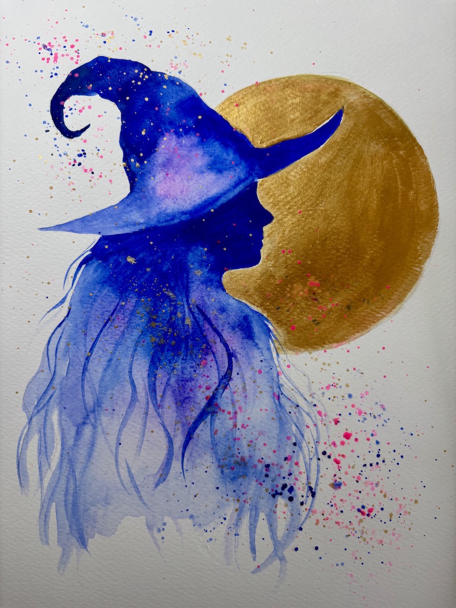 Featured image for “Witch with golden moon”