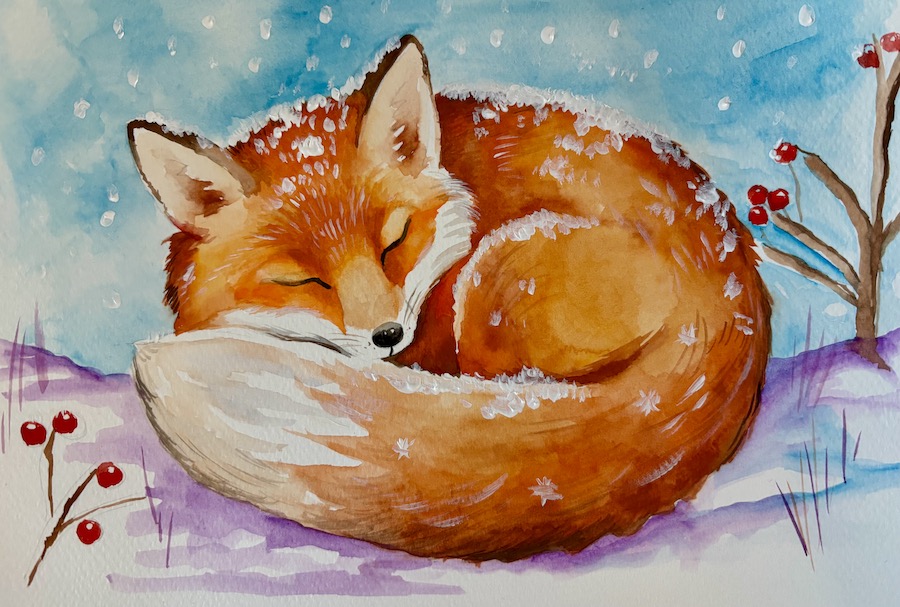Featured image for “Sleeping fox cub”